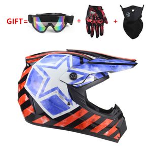 Casque de moto intégral vélo classique vtt DH casque de course motocross casque de vélo de descente lunettes comme cadeau