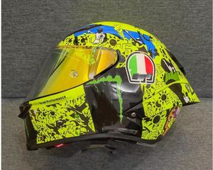 Casque de moto intégral Pista GP RR Missano 2 2021, visière anti-buée jaune pour homme, casque de moto de course de motocross