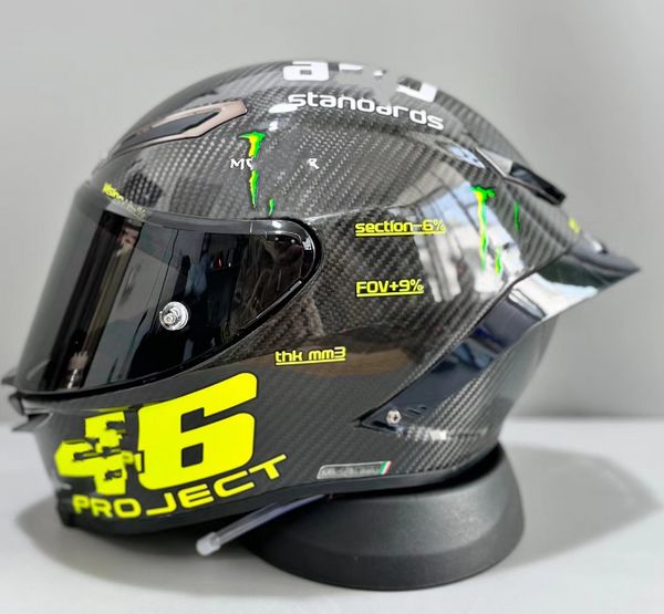 Casco de moto de cara completa Pista GP RR PROJECT 2,0, visera antiniebla con garra para hombre, casco de moto de carreras y motocross