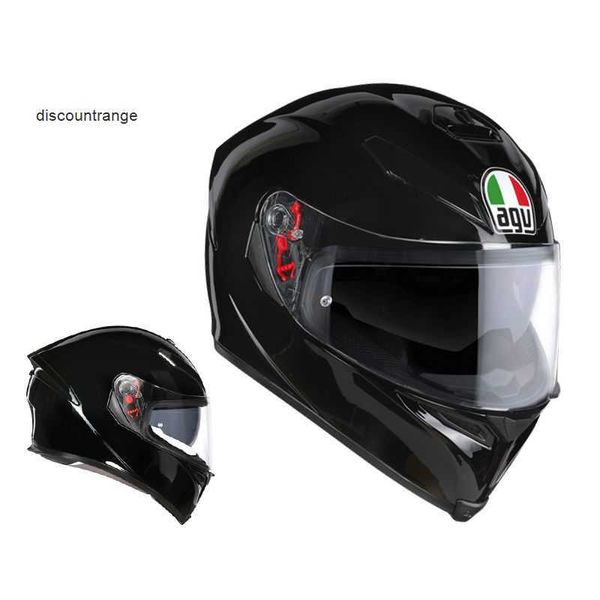 Casque de moto intégral ouvert Agv k ventilateur de voiture Chen Agv K5s double lentille anti-buée casque intégral casque de voiture de sport équipement de moto quatre saisons respirant UI21