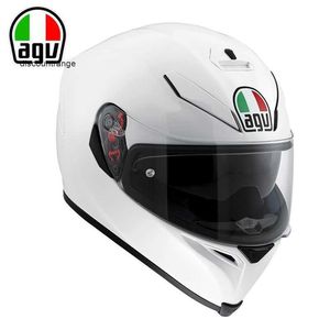 Casque de moto intégral ouvert Agv k Italie Agv K5-s K1 Casque de moto Racing Anti-buée Casque de sécurité d'été Casque intégral Double lentille Casque de course YYO2