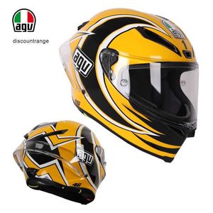 Casque de moto intégral ouvert Agv k Italie Agv Pista Gp Rr casque de course professionnel casque de course casque intégral en fibre de carbone Rossi gris rouge C57L