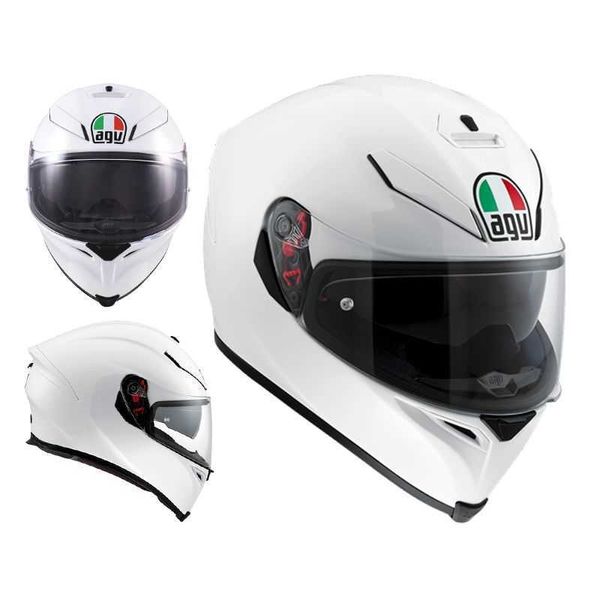 Casque de moto intégral ouvert avec ventilateur de voiture Chen Agv Ks, double lentille, anti-buée, casque intégral de sport, équipement de moto, quatre saisons, respirant C53C