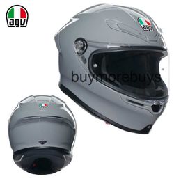 Casco de motocicleta Agv italiano abierto de cara completa, casco de motociclismo de cuatro estaciones para hombres y mujeres, certificado c, antivaho, ligero, transpirable k 52CU