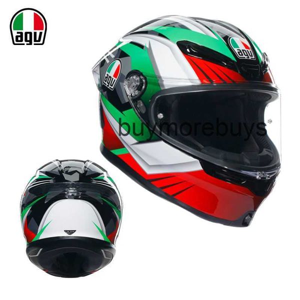 Casco de motocicleta Agv italiano abierto de cara completa, casco de motociclismo de cuatro estaciones para hombres y mujeres, certificado c, antivaho, ligero, transpirable k ATK1