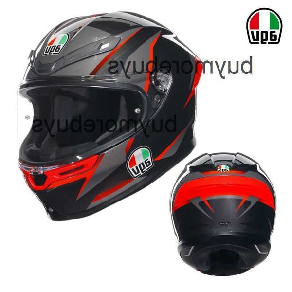 Casco de motocicleta Agv italiano abierto de cara completa, casco de motociclismo de cuatro estaciones para hombres y mujeres, certificado c, antivaho, ligero, transpirable k X4NT