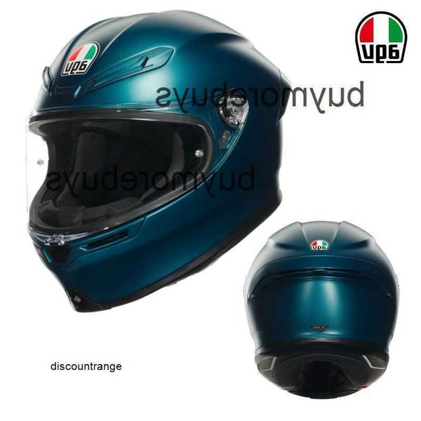 Casco de motocicleta Agv italiano abierto de cara completa, casco de motociclismo de cuatro estaciones para hombres y mujeres, certificado c, antivaho, ligero, transpirable k CGD5