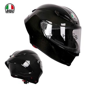 Cara completa abierta Italia Agv casco de motocicleta fibra de carbono forjado azul hielo Racing casco completo motocicleta ciclismo Pista Gp Rr 8PZG