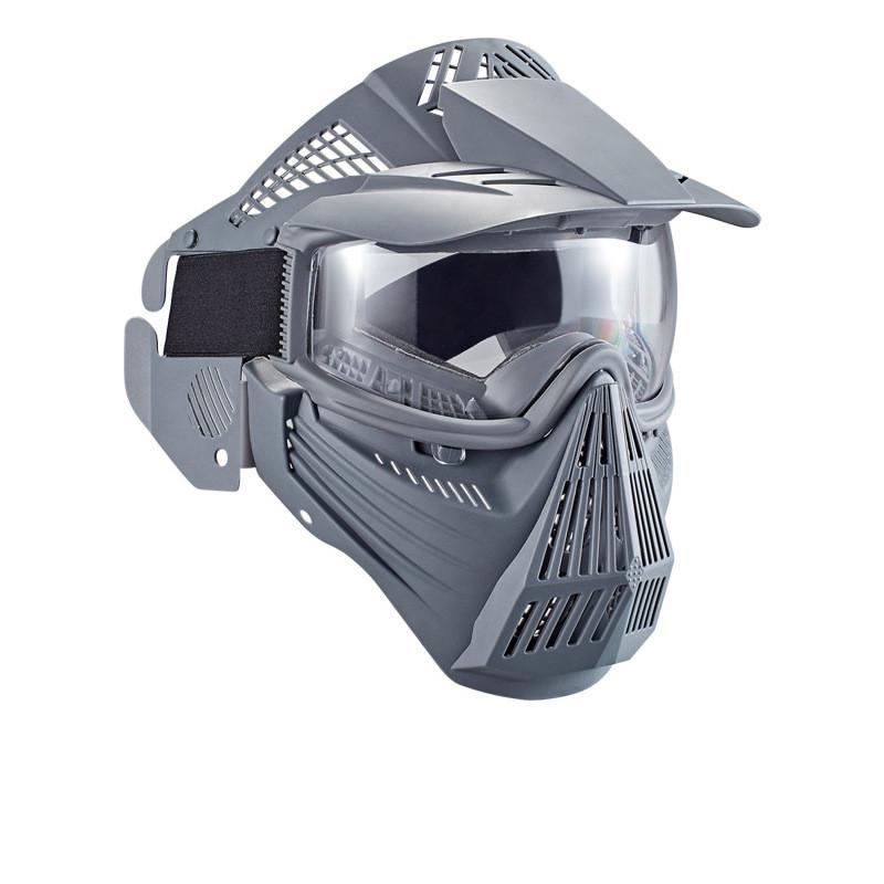 Volledige gezichtsbeschermingsmaskers voor tactische paintball CS -game verstelbare riem stofdichte windproof
