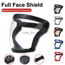 Shield Protector Full Face Sécurité Transparent Masque réutilisable Masque Kitchen-Splash Splash Anti-Fog Masque anti-poussière avec filtres HKD230810