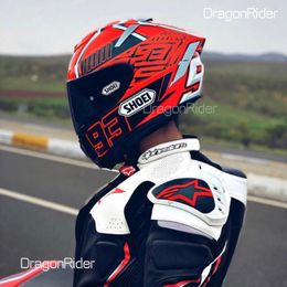 Casque intégral Shoei X14 X-Fourteen MM93 Marc Marquez fourmi rouge casque de moto visière anti-buée homme équitation voiture motocross casque de moto de course
