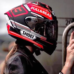 Casque de moto intégral shoei X14 X-Fourteen MM93 Marquez 5 noir concept fourmi visière anti-buée homme équitation voiture motocross casque de moto de course