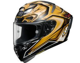 Casque de moto intégral shoei X14 X-Fourteen X-Spirit III AERODYNE or visière anti-buée homme équitation voiture motocross casque de moto de course