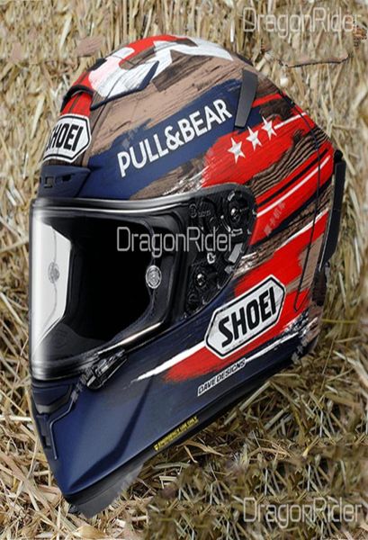 FACE FACE X14 93 Marquez America GP Casque de moto ANTIFOG VISORE HOMME MODIFICATION MOTOCROSS RACKE