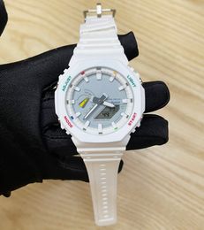 Montres-bracelets complètes LED double affichage hommes femmes fille sport électronique analogique numérique dames horloge étanche GM GA 003