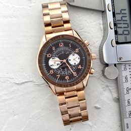 Funcionalidad completa relojes para hombre 44 mm relojes famosos de lujo moda casual relojes de acero inoxidable para hombres reloj de cuarzo reloj para hombres relogio masculino drop