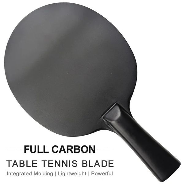 Hoja de tenis de mesa de grafito, hoja de Ping Pong ligera, placa Base de ping-pong de moldeado integrado para ataque 100% carbono 240123