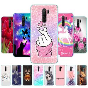 Voor Xiaomi Redmi 9 Case 6.53 Inch Painted Silicon Soft TPU Back Phone Cover Etui Bumper Volledige bescherming Coque