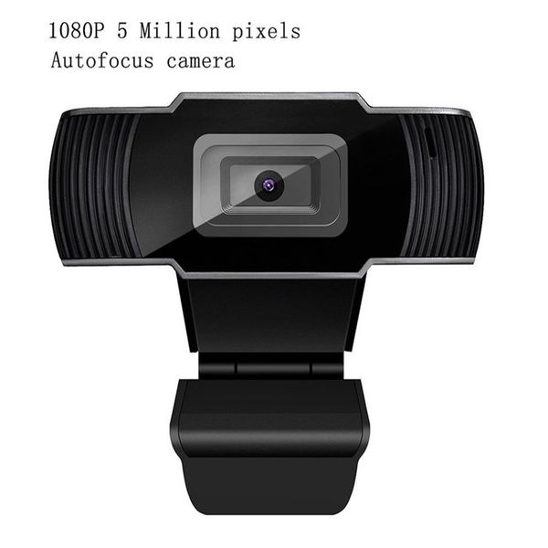 Webcam Full HD 1080P, caméra Web 5mp, USB 2.0, avec micro, mise au point automatique, pour ordinateur, PC portable, vidéoconférence, diffusion en direct