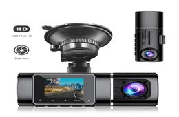 Full HD 15 pouces avant et arrière voiture DVR double lentille enregistrement en boucle Gsensor Mini caméras Dash caméra enregistreur H190 plus1393472