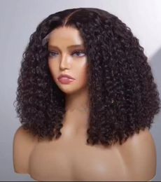 Pelucas rizadas rizadas llenas del cabello humano del Afro de la peluca de cordón del hd para las mujeres negras Humain brasileño remy el 130% 14 pulgadas