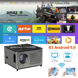 Full HD Projector WiFi Android Smart Draagbare Mini Projector, 1920x1080P Telefoon LED Video Home Cinema Projector Beamer