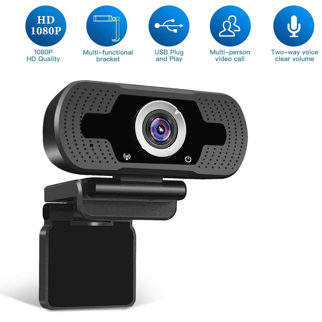 Full HD Wecam USB Web Camera for Computer PC 2.0MPX 1080P Web Cam Built-in Noise Cancelling Microphone Video Calling Recording W8