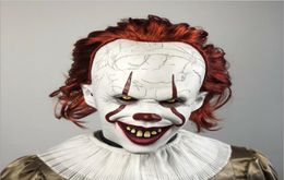 Film complet du masque d'horreur masque Stephen King039s It 2 Cosplay Pennywise Clown Joker a mené Mask Halloween Party props2593893