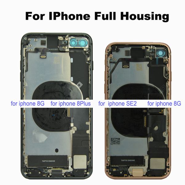 Boîtier complet pour iphone 8 8G 8P Plus SE2 nouveau châssis de cadre central arrière ensemble de boîtier complet couvercle de batterie