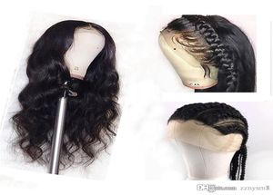 En dentelle complète 100 Real Human Hair Wig for Black Women Body Wave 180 18 Remy Brazilian invisible préparée7605389