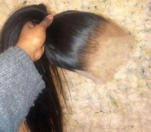 Volle kanten voorkant menselijk haarpruiken remy Braziliaanse rechte menselijk haarpruiken 360 kanten frontale pruik voorgeplukt met babyhaar37347237871773