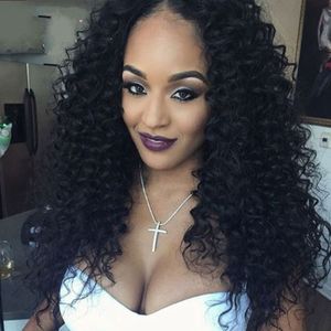Lace Front Human Hair Pruiken gebleekte knopen Maleisische maagdelijk haar Deep Wave African American Pruik
