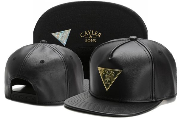 Caps de baseball en métal en cuir complet Coton de mode pour hommes Visors masculins Bone Gorras en gros Hats Snapback7536503