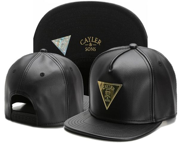 Caps de baseball en métal en cuir complet Coton de mode pour hommes Visors masculins Bone Gorras en gros Hats Snapback5677432