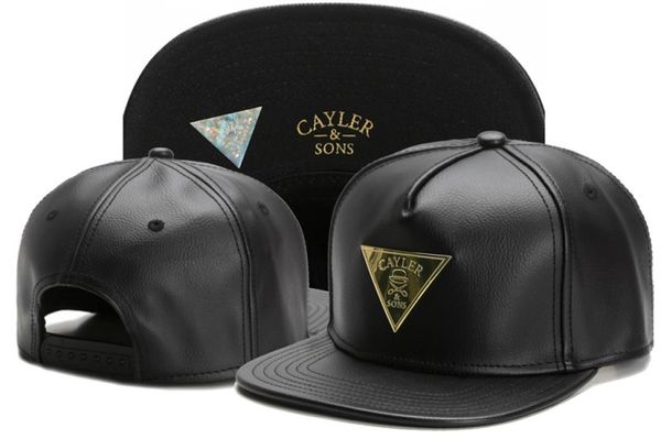 Caps de baseball en métal en cuir complet Coton de mode pour hommes Visors masculins Bone Gorras en gros Hats Snapback8437953