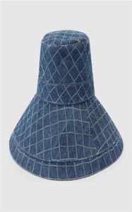 Lettre complète Denim Designer Bucket Hat Hommes Designers Casquettes de baseball Chapeaux Hommes Femmes Large Brim Chapeau Mode Sunhat Casquette Sport Go6805510