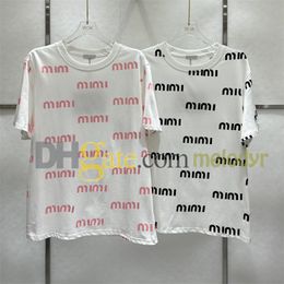 Lettre complète T-shirts femmes Designer t-shirts blancs d'été