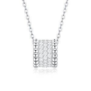 Collar de diamante de moissanite completo para mujeres 925 Sterling Sliver with White Goled Gra Moissanite Collar pendiente Boda Fina