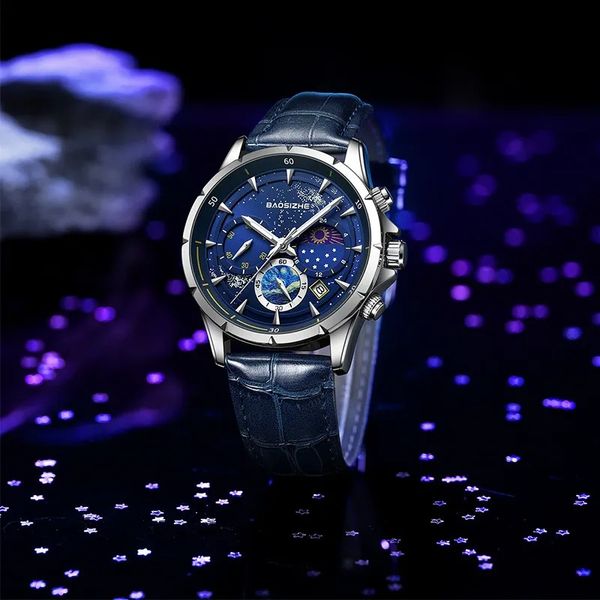 Plein d'étoiles affaires haut de gamme montre hommes mécanique étanche mode montre à quartz hommes en gros étudiant montre garçons C1