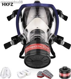 Volledige beschermende kleding gezichtsmasker Gasmasker 40 mm actieve kool filterbus Geschikt voor dampen Chemische spuitverf tactische overleving HKD230828