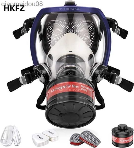 Ropa de protección completa Respirador facial Máscara de gas Recipiente de filtro de carbón activado de 40 mm Adecuado para humos Pintura química en aerosol supervivencia táctica HKD230828