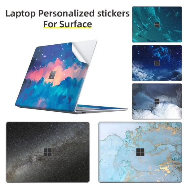 Skins de protection complète pour ordinateur portable Surface Laptop 3/4/5 13,5 15 pouces Autocollant en vinyle d'impression couleur pour Surface Book 2 13,5 15 pouces 240104