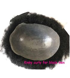 Plein Pu Afro Bouclés Hommes Toupée Peau Mince Toupée Bouclée Pour Hommes Noirs Pu Postiche Système De Remplacement 79 pouces Cheveux Humains Hommes Wigs4374537