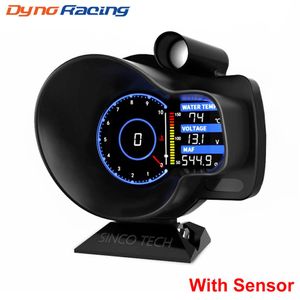 Volledige Sensor Kit Racing OBD2 Head Up Display Digitaal Dashboard Boost Meter Snelheid RPM Water Olie Temp Spanning EGT AFR Meter Alarm2932