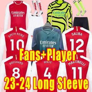 Set complet 23 24 Smith Rowe Pepe Saka Soccer Jerseys Odegaard Thomas Martinelli Tierney 2023 2024 CHAMT DE FOOTBALL