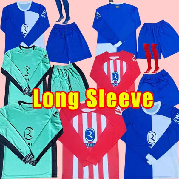 Ensemble complet Atletico 23 24 Maillots de football Madrids Morata GRIEZMANN JOAO FELIX 2023 2024 M.Llorente CORREA KOKE LEMAR CARRASCO Manches longues à domicile fans version joueur