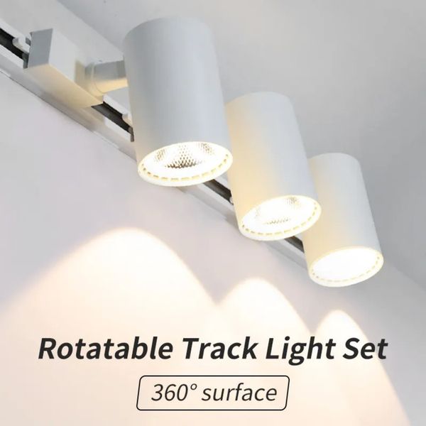 Ensemble complet Led éclairage sur Rail Spot luminaire 12/20/30/40W éclairage sur Rail Spot Led lampe sur Rail pour salon magasin de vêtements