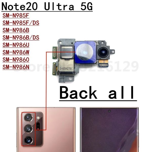 Ensemble complet principal Back et Face Face à open caméra Périscope + large caméra pour Samsung Galaxy Note 20 Note20 Ultra 5G