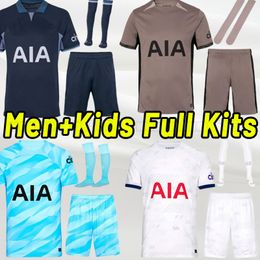 Conjunto completo Nuevo KANE SON 23 24 Jerseys de fútbol KULUSEVSKI RICHARLISON PERISIC PEDRO PORRO 2023 2024 DANJUMA ROMERO Camiseta de fútbol SPURS unifomrs portero hombres niños