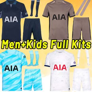 Ensemble complet SPURS 23 24 S-4XL Maillots de football KANE SON PERISIC KULUSEVSKI Tottenham HOJBJERG 2023 2024 LUCAS LLORS Troisième maillot de football BRYAN BERGWIJN gardien de but hommes enfants